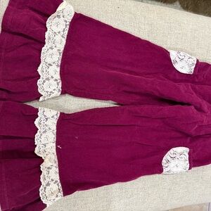 Jelly The Pug Fuchsia Lace Trim Pants